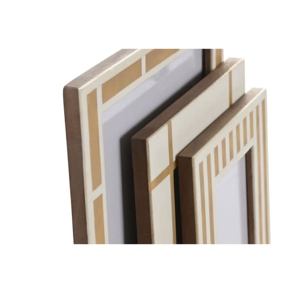Fotoram Home ESPRIT Vit Naturell Harts Ben (3 antal)