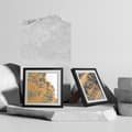 Miniatyrbild 2 av 6: Relaxdays Photoalbum, set om 2, 25x25 cm, porträtt eller landskap, att hänga eller ställa, passepartout, svart