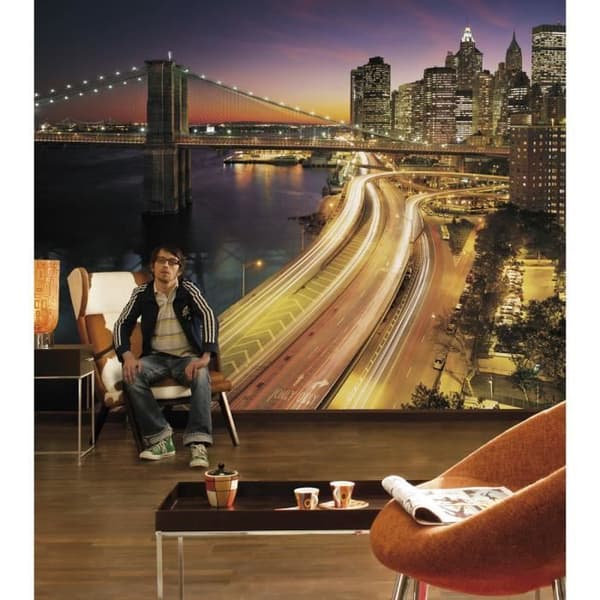 NYC Lights Wall Photo - 368 x 254 cm