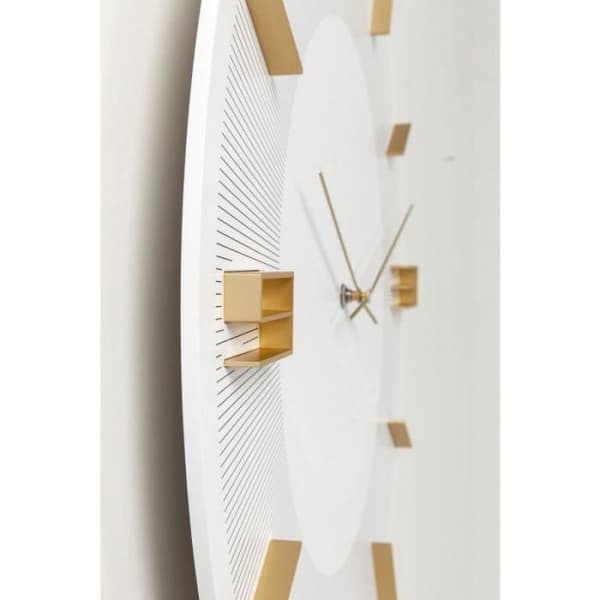 Vitt och guld Leonardo väggklocka - KARE - Rund - Samtida - Design