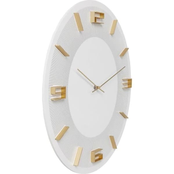 Vitt och guld Leonardo väggklocka - KARE - Rund - Samtida - Design