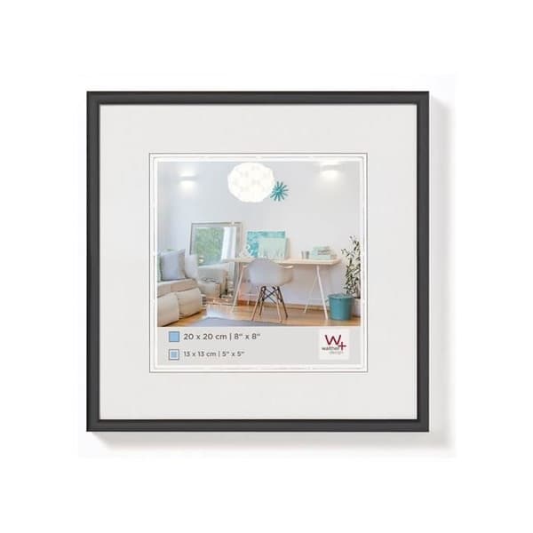 Ram för foto - Walther - Ny livsstil - 20x20 cm - Svart plast - Modern design