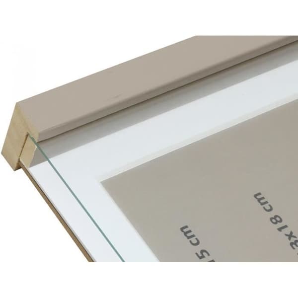 Deknudt Photo Frame S223 Vitrine (trä) Med vit 40x50 fäste (30x40 fönsterfäste) Taupe