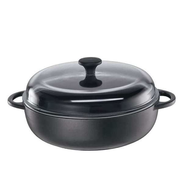 Küchenprofi 402551028 bauernpfanne med glaslock 28 cm, svart - 04 0255 10 28