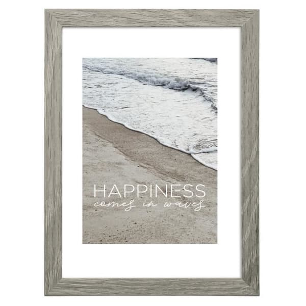 Fotoram i trä "Waves", grå, 15 x 20 cm Grå