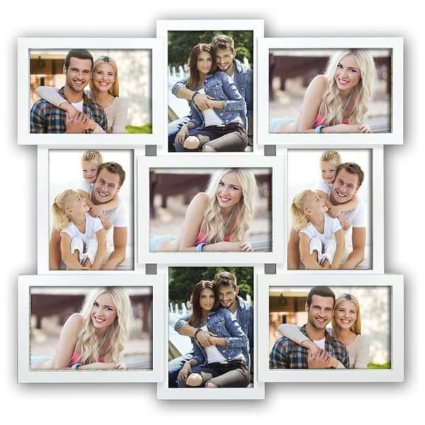 Fotrahfoto - Santander - Multi Vues - 9 Foton - Harp - Vit - 52x52 cm