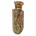 Miniatyrbild 2 av 4: Design toscano - EU1040 - Medeltida väggskulptur av skenande lejonsköld Flerfärgad 6,5 x 18 x 37 cm