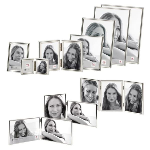Walther design fotoram - WD219VS - silver fotoram 2X 9x13 cm Chloe porträttram