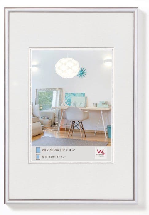 Walther design fotoram - KVX460B3 - Svart fotoram 40 x 60 cm med konstglas 3-pack, New Lifestyle plastram