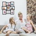 Miniatyrbild 5 av 6: Relaxdays Fotoram, Pêle-mêle 9 fotogalleri vägg, Väggmonterad kollage Vertikal Horisontell Hxl: 54 x 54 cm, svart