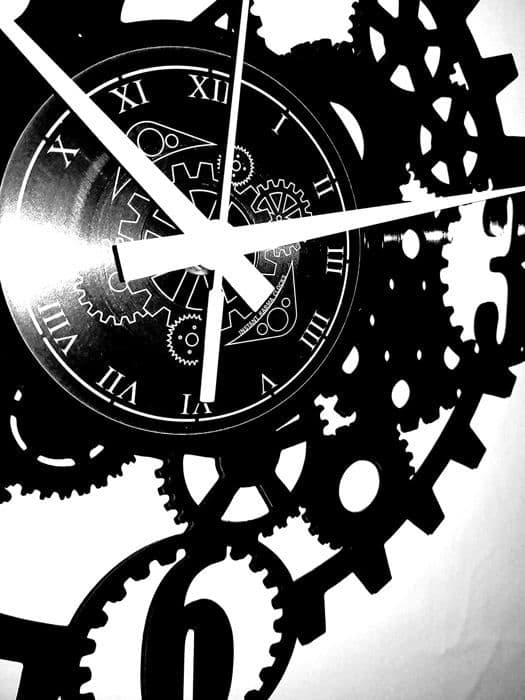 Väggdekorationsobjekt Instant karmaklockor - IK-1046 - Gothic Steampunk Vinyl Väggklocka Gears