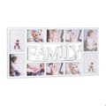 Miniatyrbild 1 av 6: Relaxdays pêle-mêle fotohållare för 10 foton, vägggaleriarram, familjeram HxlxP: 36,5 x 72 x 2 cm, vit