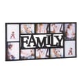 Miniatyrbild 1 av 6: Relaxdays Fotoram pêle-mêle 10 foton Galleri vägg ram väggbeläggning Familj HxlxP: 36,5 x 72 x 2 cm, svart