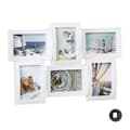Miniatyrbild 1 av 6: Relaxdays Fotoram pêle-mêle 6 foton Galleri väggram 3D att hänga 33 x 47,5 cm, vit