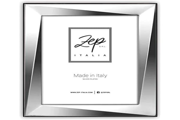 Zep srl Silverpläterad bordsram för 20 x 25 foto, Kan placeras horisontellt. Silverplatta Tillverkad i Italien