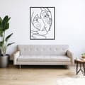 Miniatyrbild 3 av 4: Decovieno - A400 - Metall Picasso-serien Väggdekor, 60 cm Längd x 46 cm Bredd x 3 cm Höjd, Svart