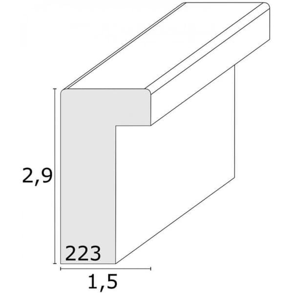 Fotoram Deknudt S223 Vitrine (trä) Med Passepartout Vit 40x50 (passepartout Fönster 30x40) Vit