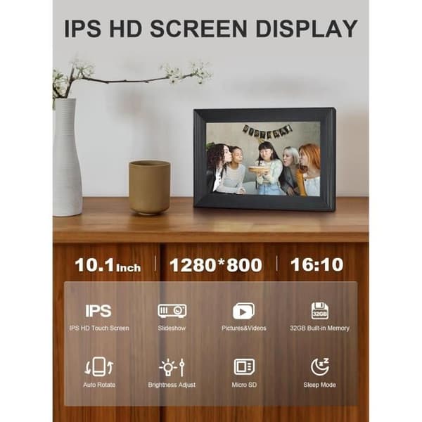 Moman Kadermobil Foto Numerisk WF11T,10,1 WiFi IPS Pekskärm HD 32 GB Lagring
