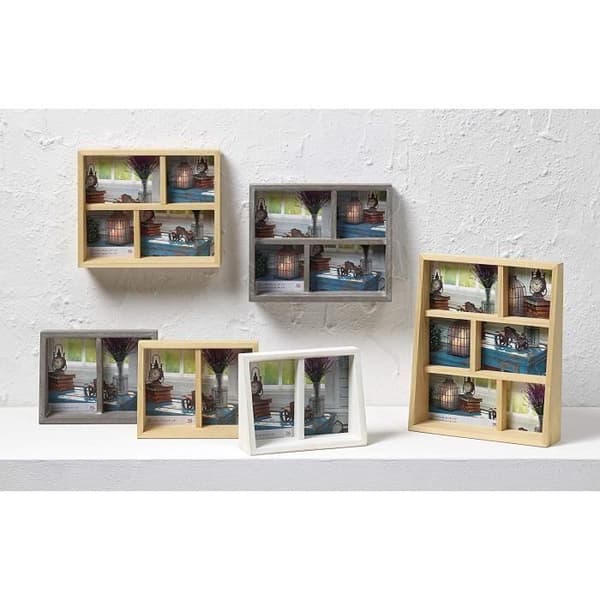 Walther Design Rustik Galleriram, 2X 10x15 + 2X 10x10 cm, Natur - SM444H