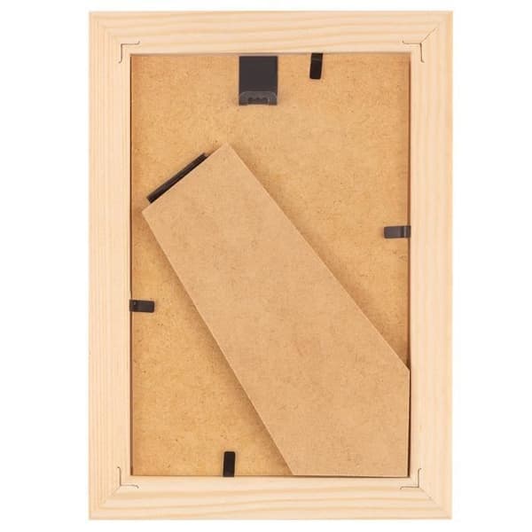 Creative Home 2 x Fotoram 10x15 cm Vit vägg | Naturlig furu | Hem sovrum kontor dekoration