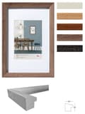 Miniatyrbild 2 av 4: Walther design fotoram - EF070D - Mörkgrå fotoram 50 x 70 cm med matta, Fiorito träram