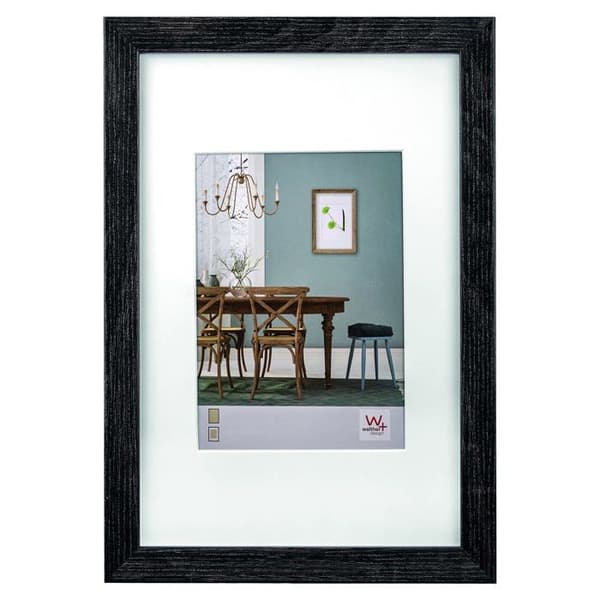 Walther design fotoram - EF070D - Mörkgrå fotoram 50 x 70 cm med matta, Fiorito träram