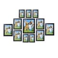 Miniatyrbild 1 av 6: Relaxdays fotramar, set av 12, olika storlekar 15x10, 18x13, 20x15, 25x20 cm, vägg, svart