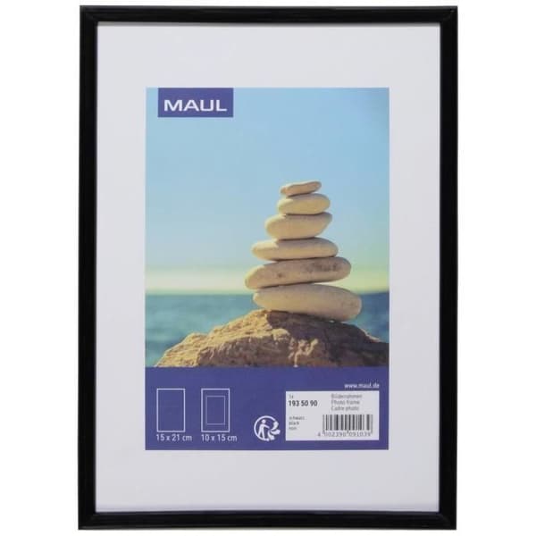 Maul 1935090 Löstagbar fotoram Pappersstorlek: 15 x 21 cm svart