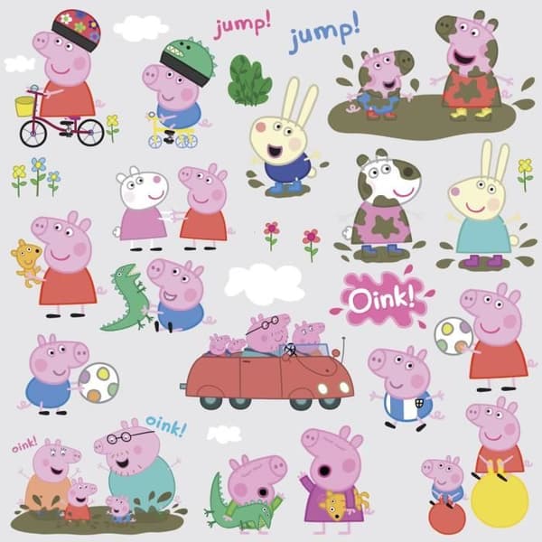 RUMSTUDIO Peppa Pig Multi-Element Flytbar vinyldekoration