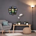 Miniatyrbild 2 av 5: Relaxdays Fotocollage självhäftande ram 11 foton Vägggalleri väggbokstäver, svart
