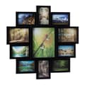 Miniatyrbild 1 av 5: Relaxdays Fotocollage självhäftande ram 11 foton Vägggalleri väggbokstäver, svart