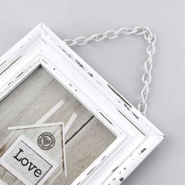 Zep SY946W Fotoram i trä 10x15 cm Rivoli Vit, Beige, 10 cm x 15 cm