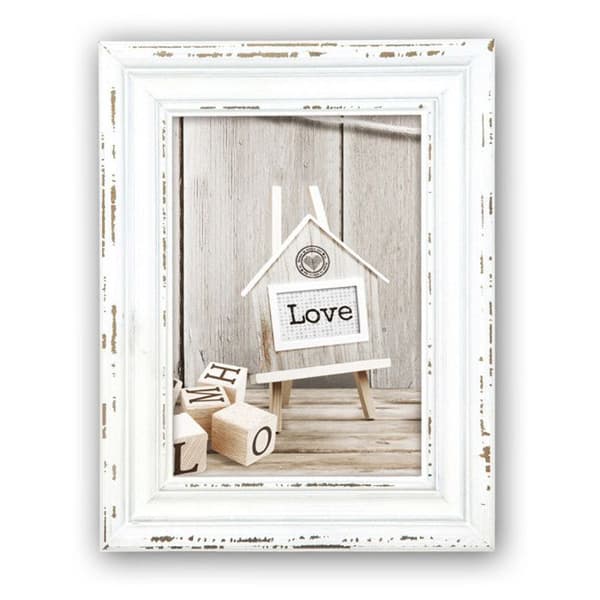 Zep SY946W Fotoram i trä 10x15 cm Rivoli Vit, Beige, 10 cm x 15 cm