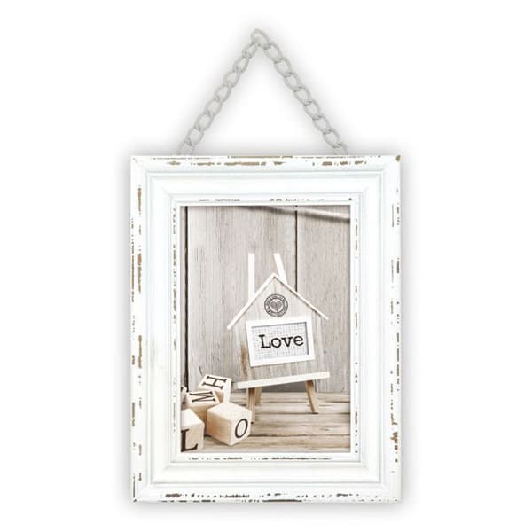 Zep SY946W Fotoram i trä 10x15 cm Rivoli Vit, Beige, 10 cm x 15 cm