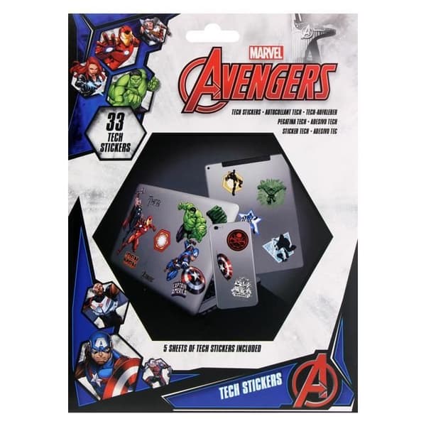 Klistermärken - MARVEL - The Avengers - Marvel Comics Print - Dekorativt - Vattentät