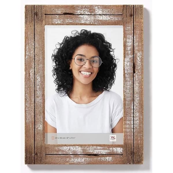Fotoram Dupla 20x30 Porträtt trä vit/natur