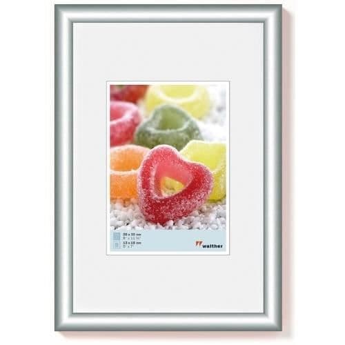 Ramar - WALTHER - TRENDSTYLE ARGENT 13X18 - Plast - Grå - Rektangulär
