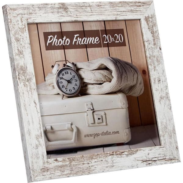 ZEP S.r.l. Nelson Lot med 6 Träramar i Shabby Chic Vitt 20 x 20 cm - V21206