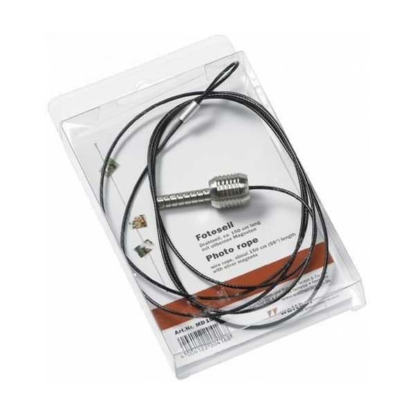 Walther kabel 1,5 m svart rund magnet/liten ...