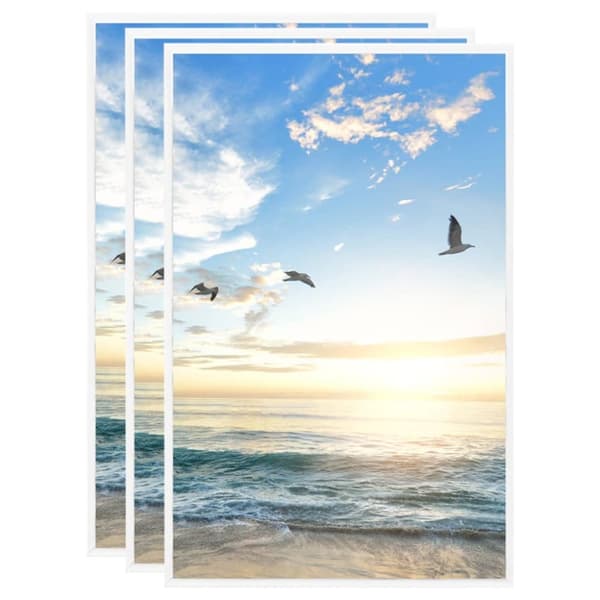 Fotoramar 3 st för bord vit 10x15 cm MDF