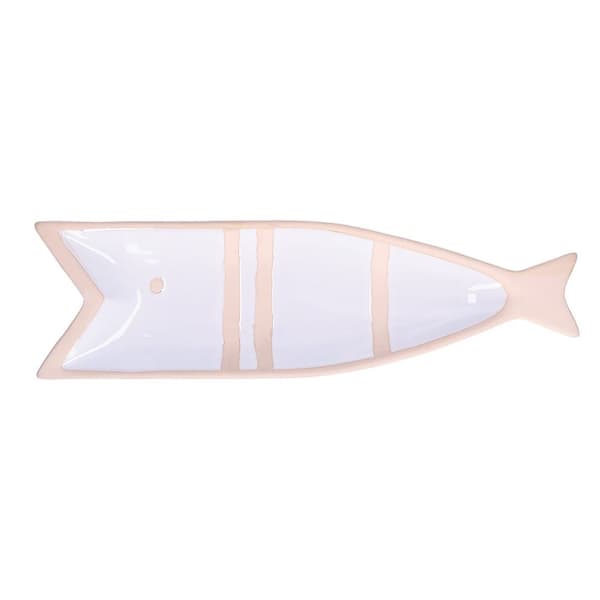 RITUALI DOMESTICI PELAGICOILLOGICO Tallerken Fisk Hvid 38,5 x 11 x 3 cm