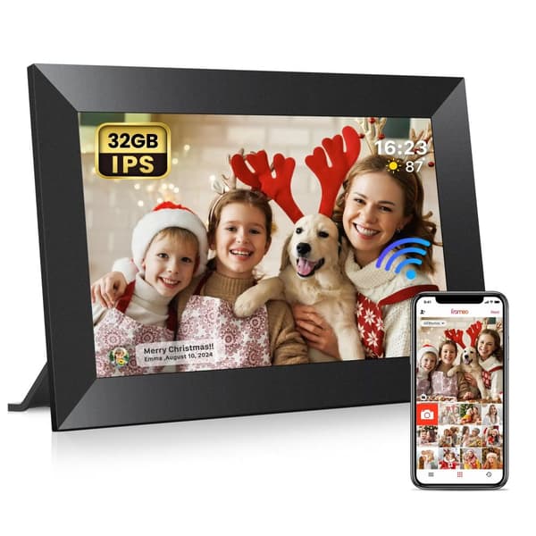 Digital fotoram, 10,1 tum, 32GB, WiFi,svart, EU-plugg