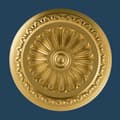 Miniatyrbild 1 av 2: PROVISTON Stuckrosett av polystyren Diameter 340 mm Guld Hög kvalitet Stabil Lätt montering Takrosett Väggdekoration
