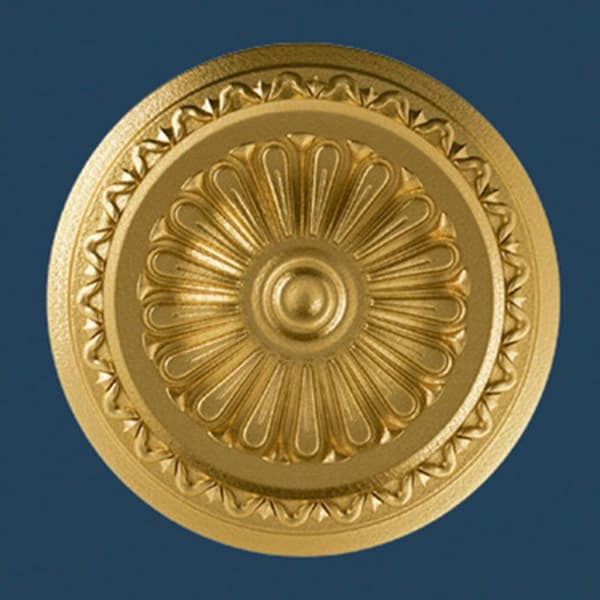 PROVISTON Stuckrosett av polystyren Diameter 340 mm Guld Hög kvalitet Stabil Lätt montering Takrosett Väggdekoration