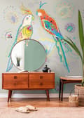 Miniatyrbild 1 av 2: Tapet fågel Beige Flerfärgad - Livingwalls House of Turnowsky 389112 - Blomster tapet - 2,8 m x 1,59 m Tillverkad i Tyskland...