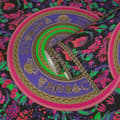 Miniatyrbild 4 av 4: VERSACE Fleurs Floral 387051 Färgglad Rosa Grön Guld Svart Vridningar Cirklar 10,05x0,70m