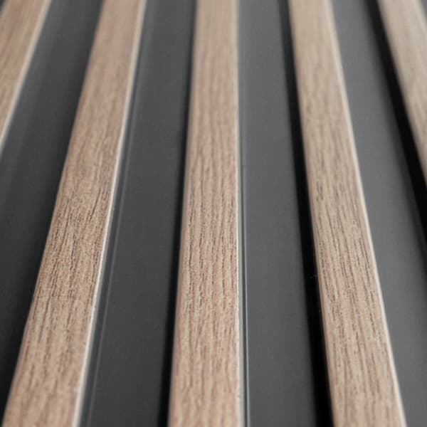 PROVISTON Akustiska 3D väggpaneler Kit 12 x 120 x 2700 mm per panel Grå ek Hög kvalitet Robust Hållbar 13 delar