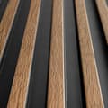 Miniatyrbild 3 av 5: PROVISTON Akustiska 3D väggpaneler Kit 12 x 120 x 2700 mm per panel Klassisk Ek Hög kvalitet Robust Hållbar 15 bitar...