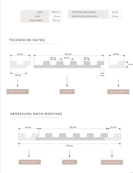 PROVISTON Akustiska 3D väggpaneler Kit 12 x 120 x 2700 mm per panel Klassisk Ek Hög kvalitet Robust Hållbar 15 bitar...