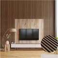 Miniatyrbild 1 av 5: PROVISTON Akustiska 3D väggpaneler Kit 12 x 120 x 2700 mm per panel Klassisk Ek Hög kvalitet Robust Hållbar 15 bitar...